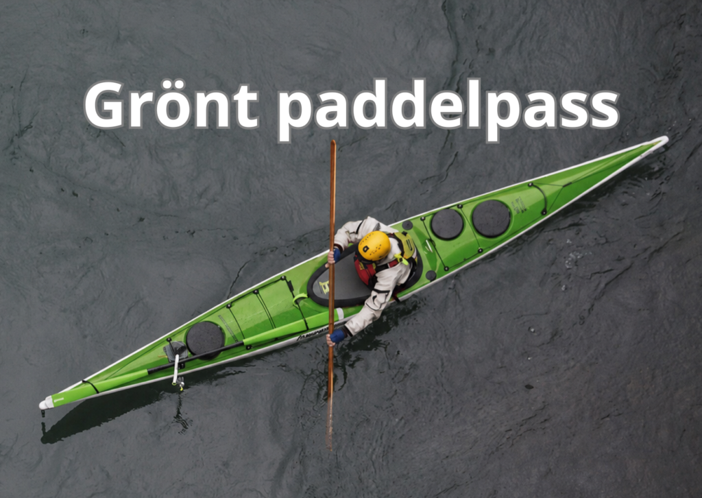 grönt paddelpass i havskajak